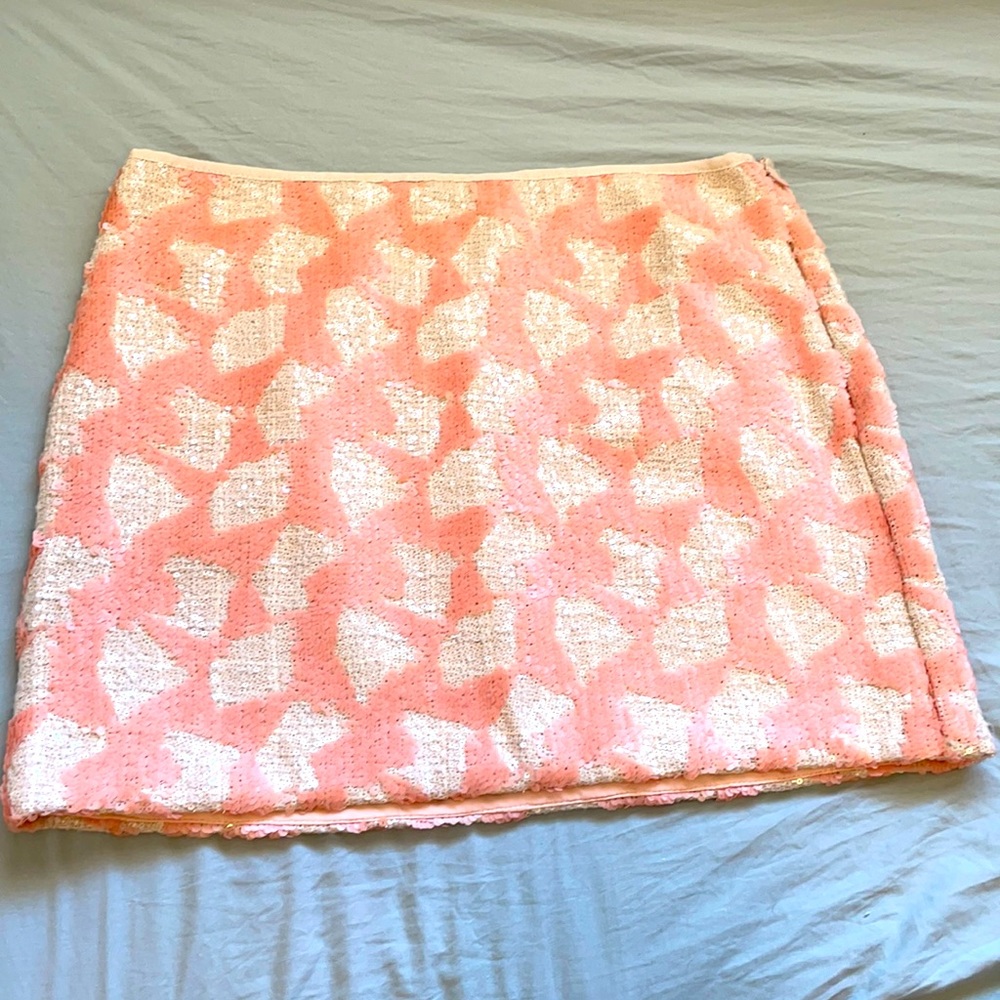 Banana republic - Pink & beige sequin mini skirt